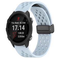Per cinturino in silicone con chiusura magnetica pieghevole Garmin Forerunner 245 da 20 mm (azzurro)