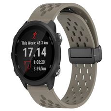 Per cinturino in silicone con chiusura magnetica pieghevole Garmin Forerunner 245 da 20 mm (cenere spaziale)