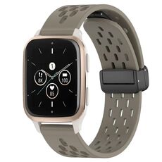 Per cinturino in silicone con chiusura magnetica pieghevole Garmin Forerunner Sq2 da 20 mm (cenere spaziale)