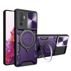Custodia per telefono con supporto magnetico scorrevole Camshield per vivo V23e 4G / 5G Global CD Texture (viola)
