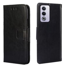 Per OPPO A3 Pro 5G India Custodia in pelle con texture di cristallo (nero)