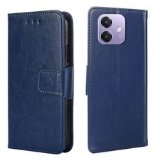 Per OPPO A3 5G India Custodia in pelle con texture di cristallo (blu reale)