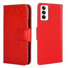 Per OPPO Reno12 5G Custodia per telefono in pelle con texture di cristallo globale (rosso)