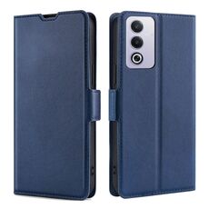 Per OPPO A3 Pro 5G India Custodia per telefono in pelle con fibbia laterale ultrasottile e flip orizzontale (blu)