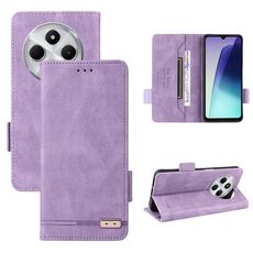 Custodia in pelle con chiusura magnetica per Redmi 14C (viola)