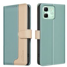 Per Infinix Smart 9 / Hot 50i Custodia antifurto RFID in pelle con colori abbinati (verde)