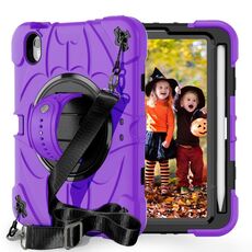 Per iPad mini 6 Bat Hand Grip Giradischi Supporto Tablet Custodia (Viola Nero)