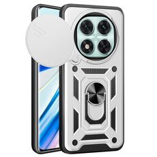 Per Redmi Note 14 Pro 5G Custodia per fotocamera scorrevole TPU+PC (argento)
