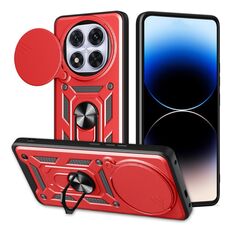 Per Redmi Note 14 Pro+ 5G Custodia per fotocamera scorrevole TPU+PC Custodia per telefono (rosso)