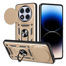 Per Redmi Note 14 Pro+ 5G Custodia per fotocamera scorrevole in TPU+PC (oro)