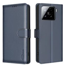 Per Xiaomi 15 Pro Custodia in pelle antifurto RFID con texture Litchi (blu)