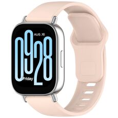 Per Redmi Watch 5 Active Cinturino in silicone con fibbia inversa tinta unita (rosa)