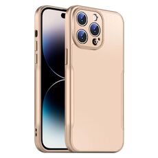 Per iPhone 14 Pro Max Blade Slim AG Custodia antiurto opaca per telefono (oro deserto)