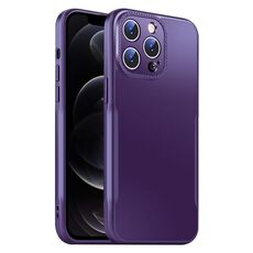 Per iPhone 12 Pro Max Blade Slim AG Custodia antiurto opaca per telefono (viola scuro)