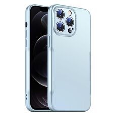 Per iPhone 12 Pro Max Blade Slim AG Custodia antiurto opaca per telefono (blu)