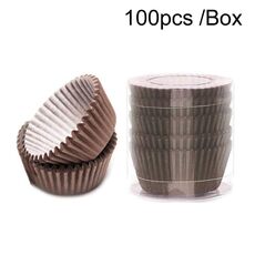100 pezzi/scatola utensili da forno pirottini di carta per torte muffin pirottini di carta per cupcake vassoio per torta al cioccolato antiolio (caffè)