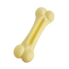 Giocattolo per la pulizia dei denti da masticare per animali domestici, stile: osso (giallo)