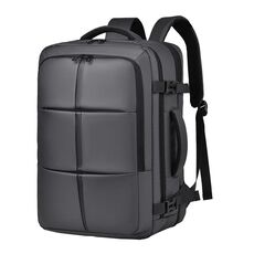 WEIXIER B724 Business Grande Capacità Doppia Spalla Pendolare Computer Borsa Espandibile Zaino da Viaggio (Grigio)
