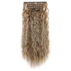 6 pezzi / set clip capelli di mais lunghi ricci raccolta estensioni dei capelli parrucca pezzo, colore: 6H613#