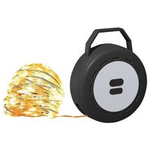 TUBUZHE 2 in 1 LED portatile lampada a stringa campeggio atmosfera luce USB ricaricabile tenda esterna luce notturna (nero)