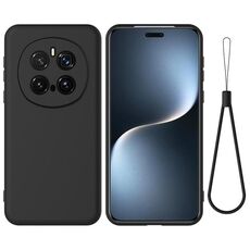 Custodia antiurto in silicone liquido Pure Color per Honor Magic7 Pro (nero)