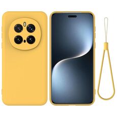 Custodia antiurto in silicone liquido Pure Color per Honor Magic7 Pro (giallo)