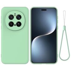 Custodia antiurto in silicone liquido Pure Color per Honor Magic7 Pro (verde)