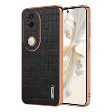 Per vivo S20 AZNS Custodia per telefono con copertura totale in coccodrillo con cornice elettrolitica (nero)