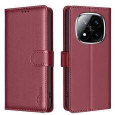 Per Redmi Note 14 Pro 4G Custodia in pelle antifurto con texture Litchi RFID (rosso)