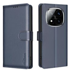 Per Redmi Note 14 Pro 4G Custodia in pelle antifurto con texture Litchi RFID (blu)
