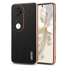 Per vivo S20 Pro AZNS Custodia per telefono con trama in fibra di carbonio con bordo elettrolitico (nero)