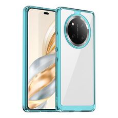 Custodia per telefono in TPU ibrida acrilica serie Colorful per Honor Magic7 Lite (blu trasparente)