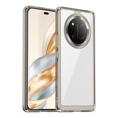 Custodia per telefono in TPU ibrida acrilica serie Colorful per Honor X9c (grigio trasparente)