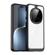 Custodia per telefono in TPU ibrida acrilica serie colorata per Honor Magic7 Pro (nera)
