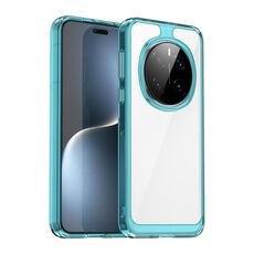 Custodia per telefono in TPU ibrida acrilica serie Colorful per Honor Magic7 Pro (blu trasparente)