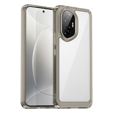 Custodia per telefono in TPU ibrida acrilica serie Colorful per Honor 300 (grigio trasparente)