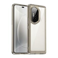 Custodia per telefono in TPU ibrida acrilica serie Colorful per Honor 300 Pro (grigio trasparente)