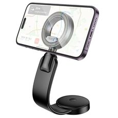 hoco H71 Totem Supporto magnetico per telefono con anello per console centrale auto (nero grigio)