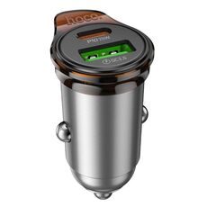 hoco NZ16A Rigorous PD25W e caricabatteria per auto a doppia porta QC3.0 (grigio)