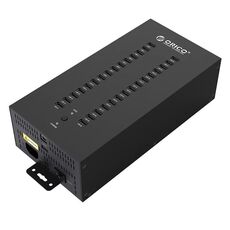 ORICO IH30P Hub USB 2.0 da 30 porte di livello industriale, spina: spina UK (nero)