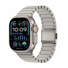 Per Apple Watch 46mm / 49mm / 45mm / 44mm Cinturino per orologio Bamboo Norman Buckle in titanio puro (titanio)