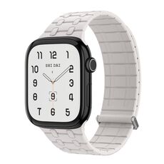 Per Apple Watch 46mm / 49mm / 45mm / 44mm AW-AP Cinturino magnetico in silicone bicolore (Starlight)