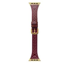 Per Apple Watch 46mm / 49mm / 45mm / 44mm Cinturino in pelle goffrata a forma di cuore (rosso vino)