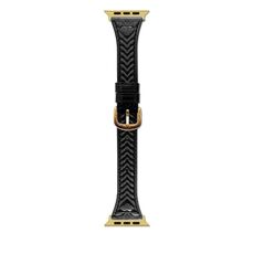 Per Apple Watch 42mm / 41mm / 40mm / 38mm Cinturino in pelle goffrata a forma di cuore (nero)