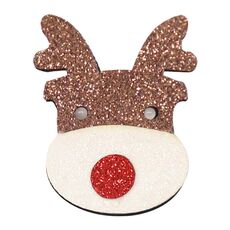 Decorazione spilla luminosa dei cartoni animati per Natale, bambini e adulti, travestimenti (alce)