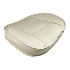 Coprisedile protettivo in pelle senza schienale per auto SUV singolo (beige)