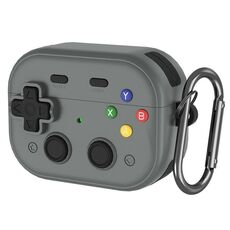 Per AirPods 3 Earbuds Cover Custodia protettiva per console di gioco retrò con design a serratura (grigio)