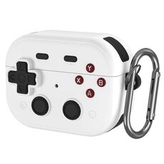 Per AirPods 3 Earbuds Cover Custodia protettiva per console di gioco retrò con design a serratura (bianco)