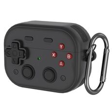 Per AirPods 3 Earbuds Cover Custodia protettiva per console di gioco retrò con design a serratura (nero)