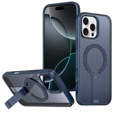 Per iPhone 16 Pro Max Custodia per telefono con supporto MagSafe a nido d'ape (blu)